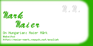 mark maier business card